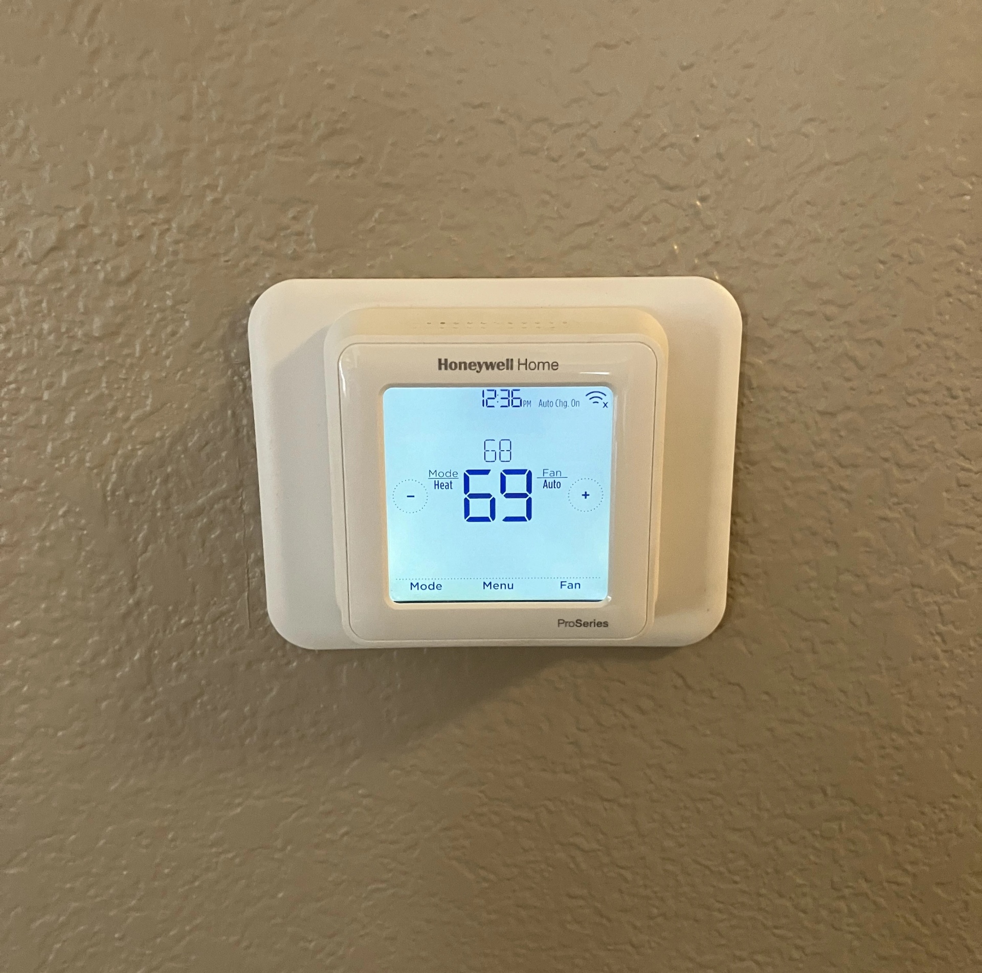 Honeywell digital thermostat with LCD display