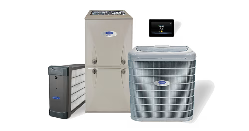 Carrier HVAC system components - air conditioning installation equipment
